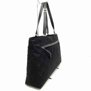 Salvatore Ferragamo Nylon Leather Gancini Shoulder Bag Black